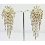 vintage 1950s rhinestone earrings