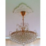 vintage 1960s 1970s crytal glass chandelier