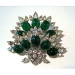 vintage 1960s christian dior glass rhinestone brooch