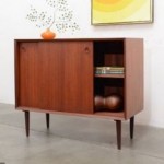 vintage 1960s danish modern teak credenza