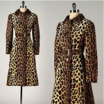 vintage 1960s leopard print velvet coat