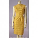 vintage 1960s top stitched ribbon dress