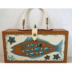 vintage 1962 enid collins wood box handbag