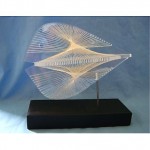 vintage 1975 ronald fox lucite acrylic string sculpture