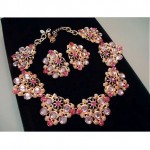 vintage arnold scaasi necklace and earrings set