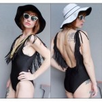 vintage bill blass fringe bodysuit swimsuit