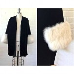 vintage emily wetherby fox trim velvet coat