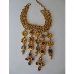 vintage escada charm necklace