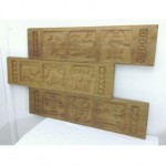 vintage evelyn ackerman zodiac carved wood wall panel