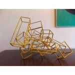 vintage geometric kinetic table sculpture