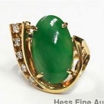 vintage jadeite diamond ring