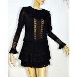 vintage karl lagerfeld lace and chiffon mini dress