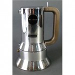 vintage mid-century alessi stainless stove top espresso maker