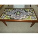 vintage mid-century mosaic table