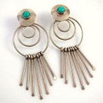 vintage navajo sterling turquoise earrings