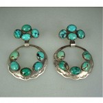 vintage nos navajo sterling turquoise earrings