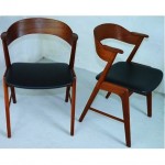 vintage pair kai kristiansen chairs