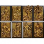 vintage robert weinman gilt bronze plaques