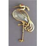 vintage trifari sterling stork brooch