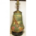 vintage weller art pottery lamp