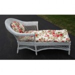 vintage wicker chaise