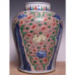 antique 17th century wucai transitional jar