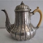 antique 1852 robert gerard english sterling coffee pot