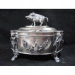 antique 1857 russian sterling sugar box