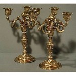 antique 1875 pair french sterling candelabra