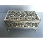 antique 1890s solid silver cigar box