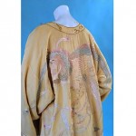 antique 1900 embroidered silk robe jacket