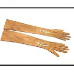 antique 1908 mint unused leather gloves