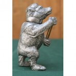 antique 19th centrury russian spelter bear match holder