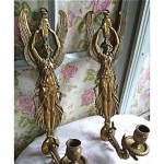 antique 19th century brass wall sconces