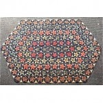 antique 19th century felt penny rug with stars