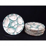 antique 19th century limoges oyster plates