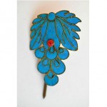 antique chinese kingfisher hair ornament