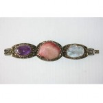 antique chinese tourmaline amethyst bracelet