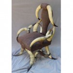 antique cow horn chair