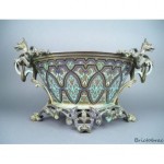 antique enamel bronze bowl