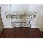 antique french wire plant stand