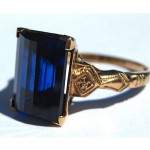 vintage 1920s 14k sapphire ring