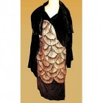 vintage 1920s deco lame printed velvet coat