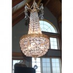 vintage 1940s crystal chandelier