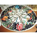 vintage 1950s handpainted mexican circle skirt with parrots