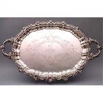 vintage 1950s solid silver tray