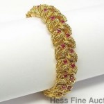 vintage 1950s tiffany 18k ruby bracelet