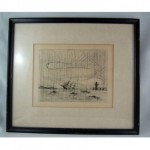 vintage 1952 bernard buffett etching