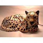 vintage 1956 claes leopard tv lamp