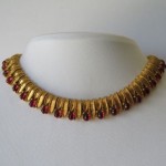 vintage 1960s boucher glass collar necklace